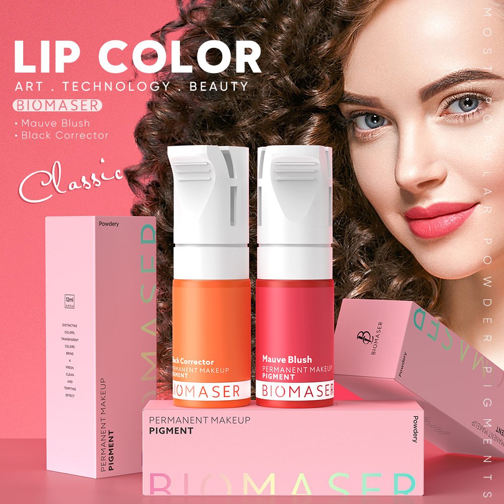 BIOMASER OEM Fast Coloring Speed Microblading Pigment Ink Long Lasting Fade Resistant PMU Color for Eyebrows and Eyeliners