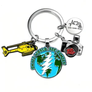 Personalised Name Keyring Custom Decorative Airplane Charms Metal Keychain Mechanical