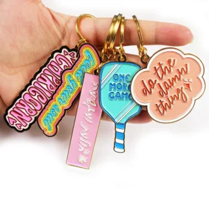 Personalized Custom Logo Painted Keyrings Metal Key Chains